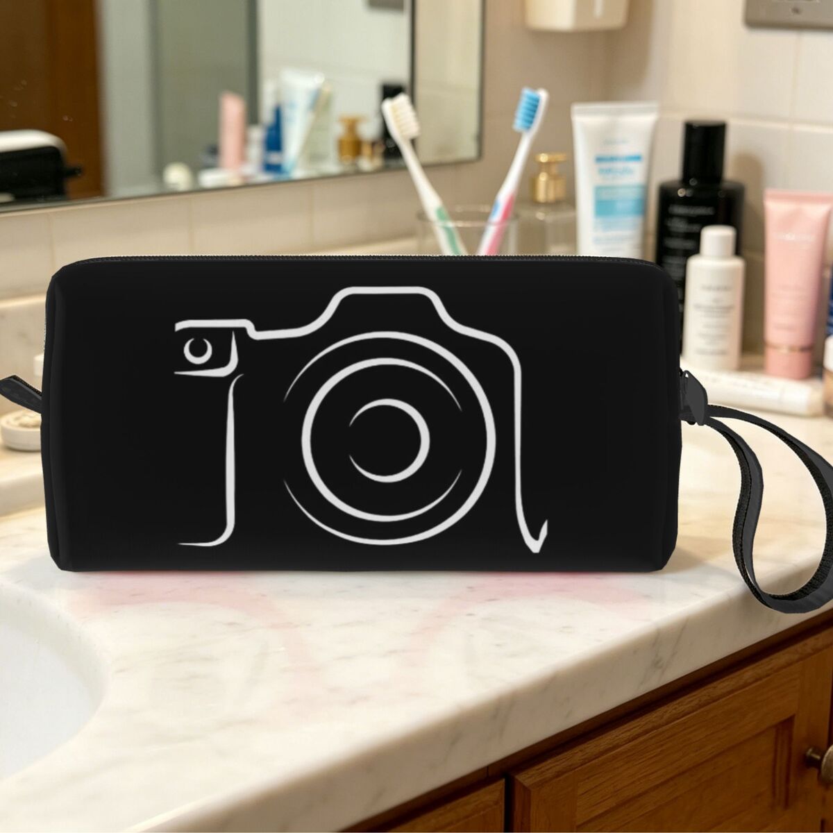 Beauty Makeup Camera - Photographer HeartBeat Photography Camera Makeup Bag