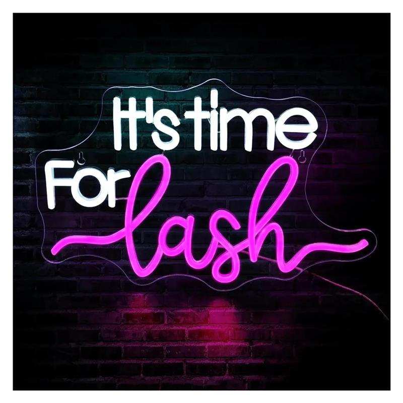 It's Time For Lash Neon Sign F - Beauty Makeup Wallpaper review and price