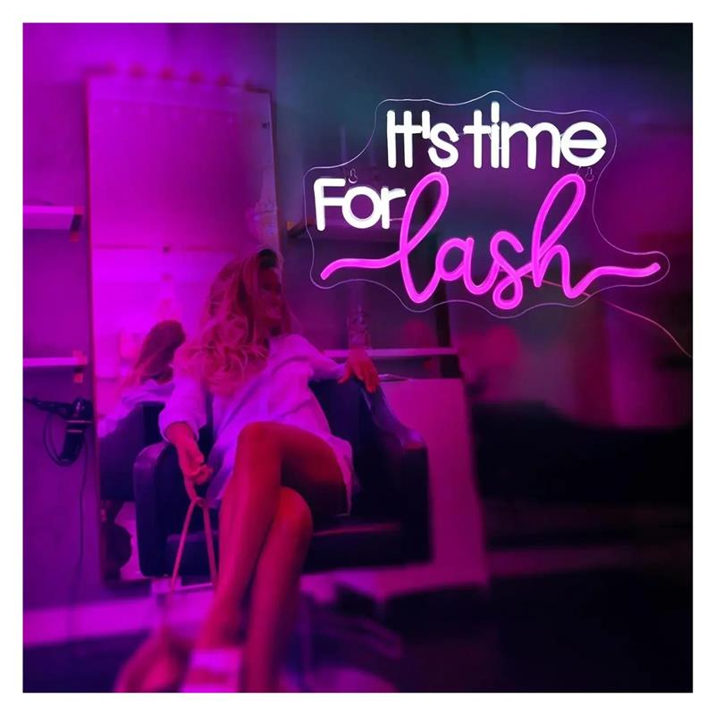 It's Time For Lash Neon Sign F - Beauty Makeup Wallpaper review and price