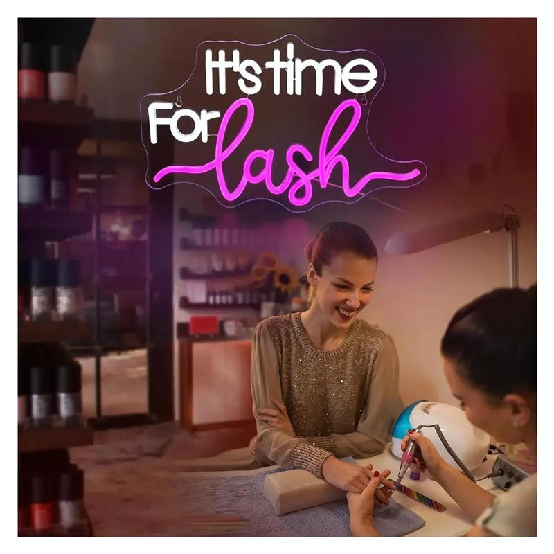 It's Time For Lash Neon Sign F - Beauty Makeup Wallpaper review and price