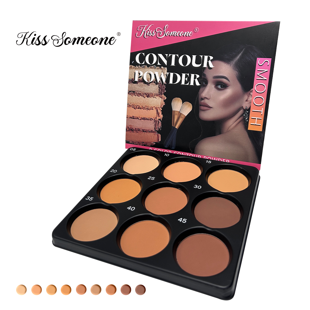 9 Color Powder Contour Palette - Highlighter Bronzer Palette review and price
