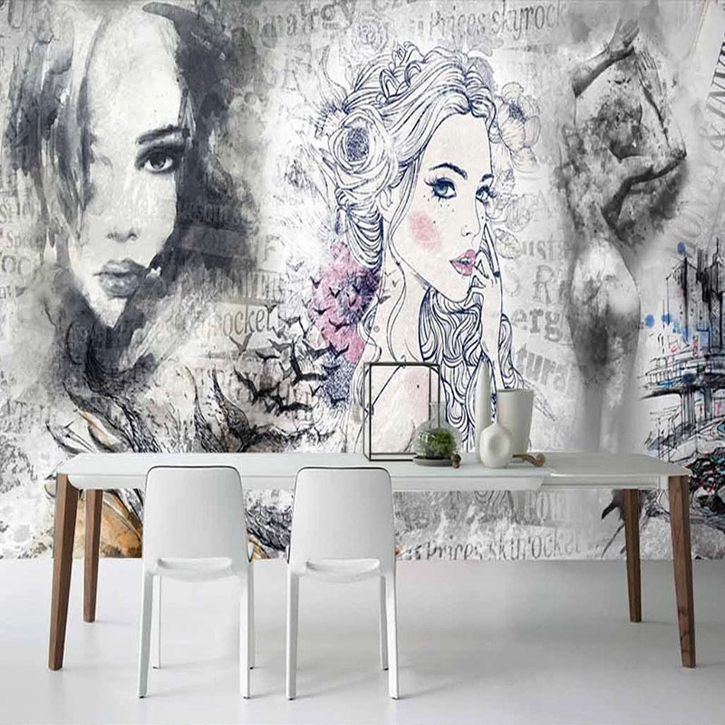 Custom 3D Mural Retro Fashion  - Beauty Makeup Wallpaper review and price