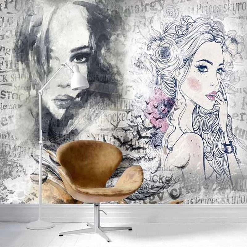 Custom 3D Mural Retro Fashion  - Beauty Makeup Wallpaper review and price