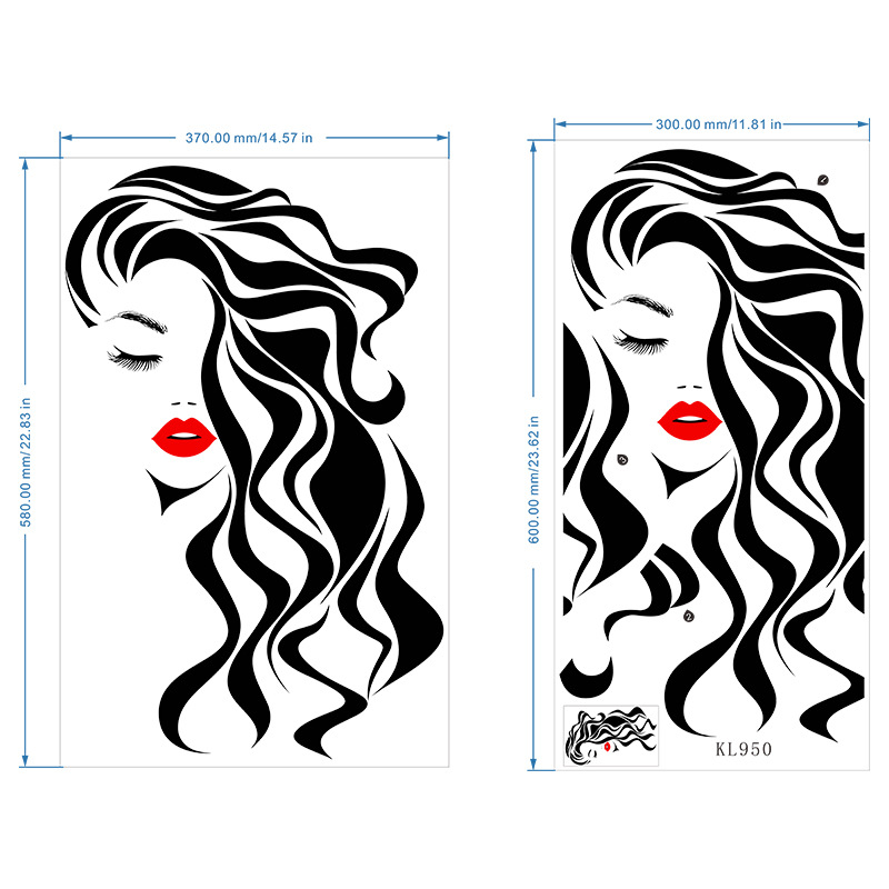 Fashion Female Face Wall Stick - Beauty Makeup Wallpaper review and price