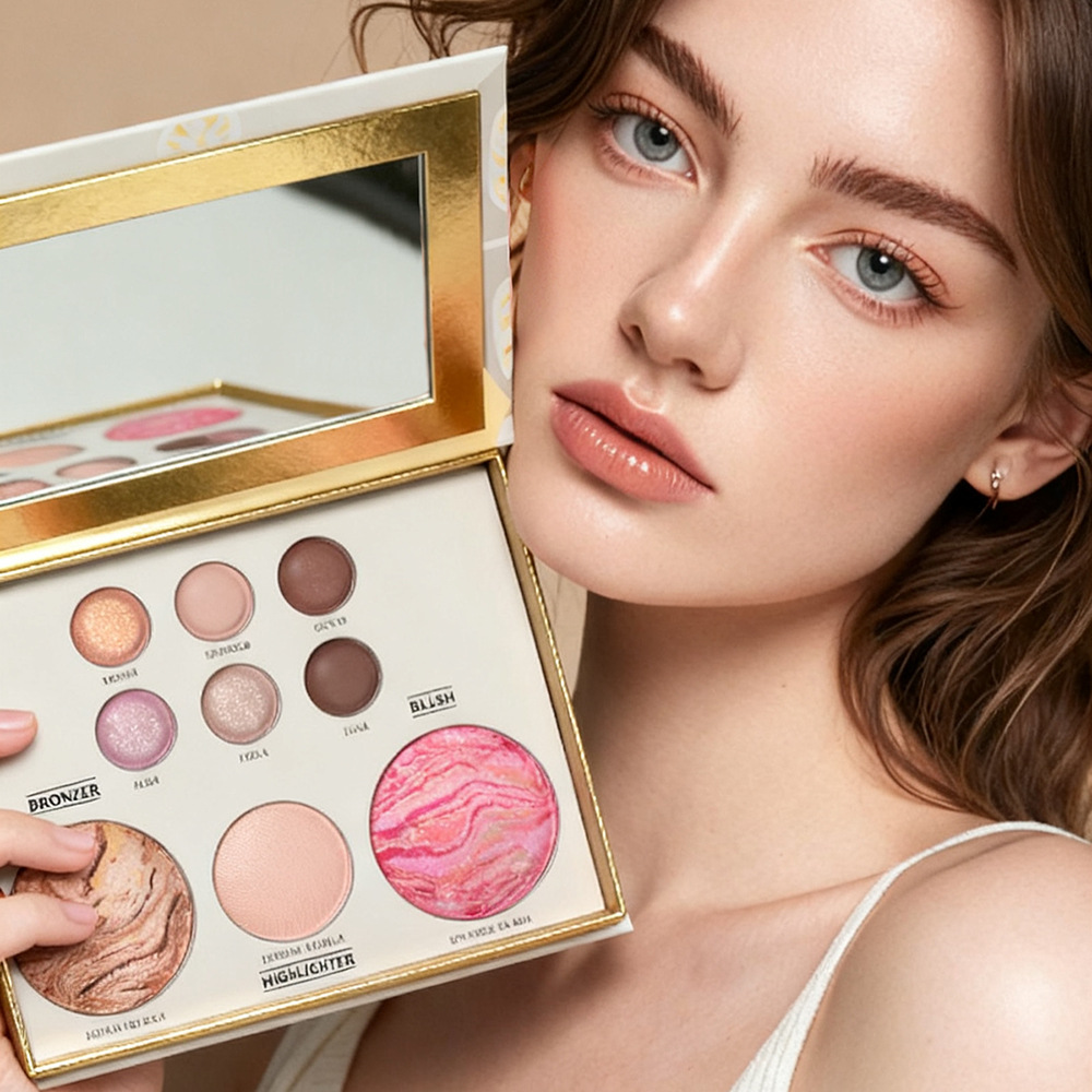 All-in-one Makeup Palette with - Highlighter Bronzer Palette review and price
